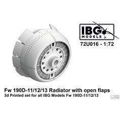 IBG 72U016 Fw 190D-11/12/13 Radiator with Open Flaps 3D Printed for IBG Fw 190D