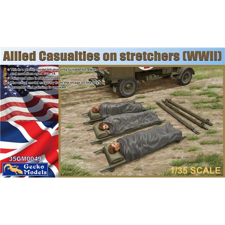 Gecko Models 35GM0049 Allied Casualties on Stretchers (WWII)