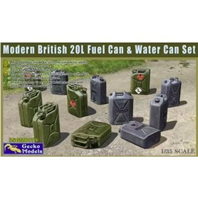 Gecko Models 1:35 MODERN BRITISH 20L FUEL CAN AND WATER CAN SET