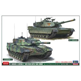 Hasegawa 1:72 M1 Abrams + Leopard 2 - NATO MAIN BATTLE TANK COMBO - LIMITED EDITION