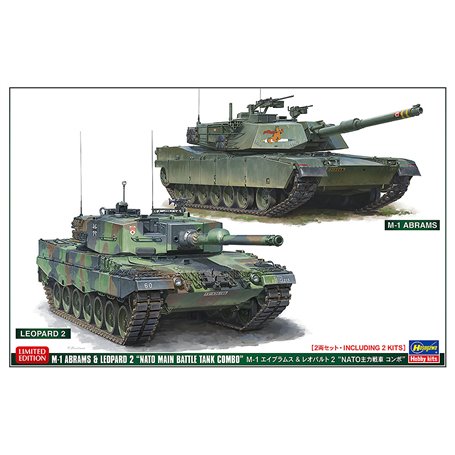 Hasegawa 30069 M1 Abrams & Leopard 2  "NATO Main Battle Tank Combo"
