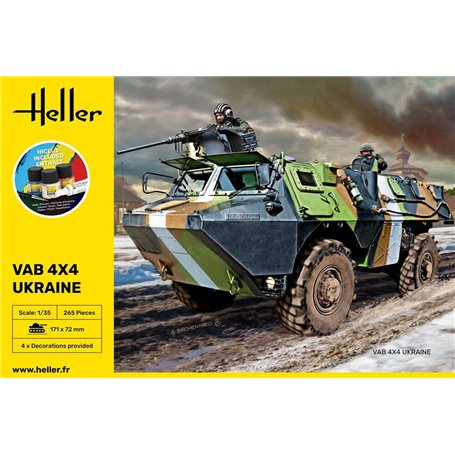Heller 1:35 Pojazd opancerzony VAB 4X4 UKRAINE - STARTER SET - z farbami