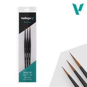 VALLEJO B02991 - Zest. pędzli - Detail - Design Set - Synthetic fibers (0, 1, 2)