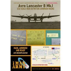 1 Man Army 1:32 Maski oznaczeń do Avro Lancaster B Mk.I dla Border Model