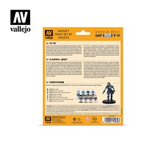 Vallejo 70239 Zestaw farb INFANTRY EXCLUSIVE + figurka O-12 KAPPA UNIT MEDIKIT