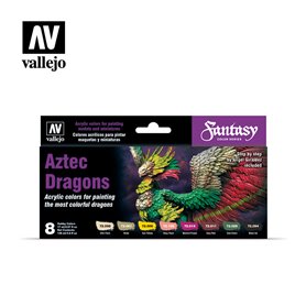 VALLEJO 72306 Game Color Zestaw 8 farb - Aztec Dragons by Angel Giraldez