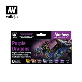 VALLEJO 72305 Game Color Zestaw 8 farb - Purple Dragons by Angel Giraldez