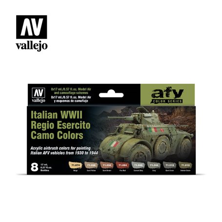 Vallejo 71645 Zestaw farb MODEL AIR - ITALIAN WWII REGIO ESERCITO CAMO COLORS