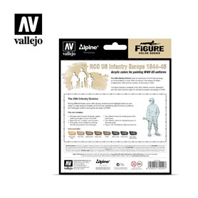 VALLEJO 70244 Figure Color Series 8 farb + figurka - Alpine NCO US Infantry Europe 1944-45