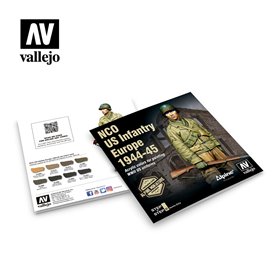 VALLEJO 70244 Figure Color Series 8 farb + figurka - Alpine NCO US Infantry Europe 1944-45