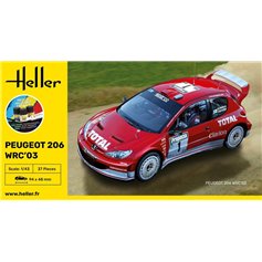 Heller 1:43 Peugeot 206 WRC 2003 - STARTER KIT - w/paints 