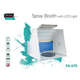 Value Air HS-E420DCLK Airbrush Paint Spray Booth with led light