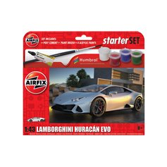 Airfix 1:43 Lamborghini Huracan - STARTER SET - w/paints 