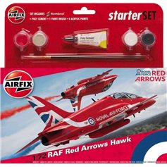Airfix 1:72 RAF RED ARROWS HAWK - STARTER SET - z farbami