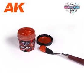 AK Interactive 1218 Masa WARGAME TERRAINS - Fire Land - 100ml.