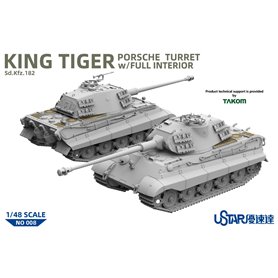 Ustar NO-008 (Suyata) 1/48 King Tiger Porsche Turret w/Full Interior