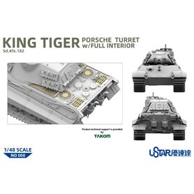 Ustar NO-008 (Suyata) 1/48 King Tiger Porsche Turret w/Full Interior