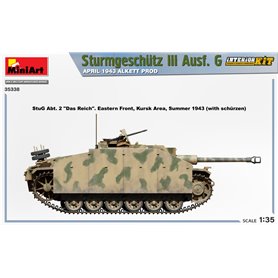 Mini Art 1:35 Sturmgeschutz StuGl.III Ausf.G - APRIL 1943 ALKETT PRODUCTION - INTERIOR KIT