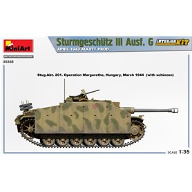 Mini Art 1:35 Sturmgeschutz StuGl.III Ausf.G - APRIL 1943 ALKETT PRODUCTION - INTERIOR KIT