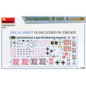 Mini Art 1:35 Sturmgeschutz StuGl.III Ausf.G - APRIL 1943 ALKETT PRODUCTION - INTERIOR KIT