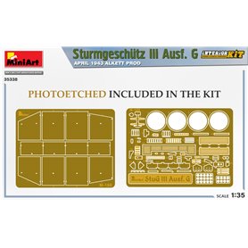 Mini Art 1:35 Sturmgeschutz StuGl.III Ausf.G - APRIL 1943 ALKETT PRODUCTION - INTERIOR KIT