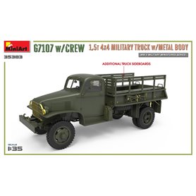 Mini Art 1:35 G7107 W/CREW 1.5T 4X4 MILITARY TRUCK W/METAL BODY