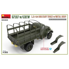 Mini Art 1:35 G7107 W/CREW 1.5T 4X4 MILITARY TRUCK W/METAL BODY