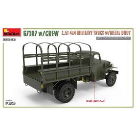 Mini Art 1:35 G7107 W/CREW 1.5T 4X4 MILITARY TRUCK W/METAL BODY
