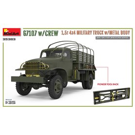 Mini Art 1:35 G7107 W/CREW 1.5T 4X4 MILITARY TRUCK W/METAL BODY