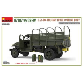 Mini Art 1:35 G7107 W/CREW 1.5T 4X4 MILITARY TRUCK W/METAL BODY
