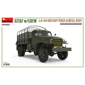 Mini Art 1:35 G7107 W/CREW 1.5T 4X4 MILITARY TRUCK W/METAL BODY