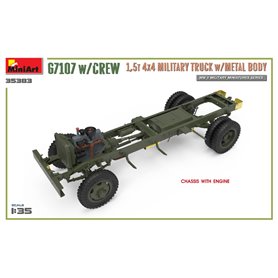 Mini Art 1:35 G7107 W/CREW 1.5T 4X4 MILITARY TRUCK W/METAL BODY