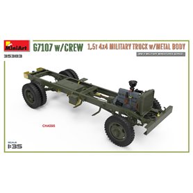 Mini Art 1:35 G7107 W/CREW 1.5T 4X4 MILITARY TRUCK W/METAL BODY