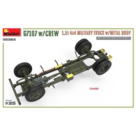 Mini Art 1:35 G7107 W/CREW 1.5T 4X4 MILITARY TRUCK W/METAL BODY