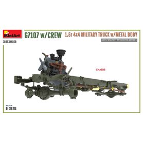 Mini Art 1:35 G7107 W/CREW 1.5T 4X4 MILITARY TRUCK W/METAL BODY