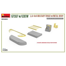 Mini Art 1:35 G7107 W/CREW 1.5T 4X4 MILITARY TRUCK W/METAL BODY