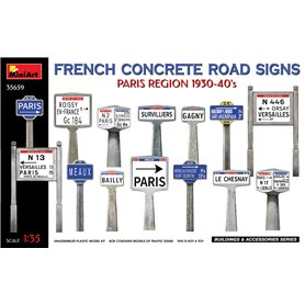 Mini Art 1:35 FRENCH CONCRETE ROAD SIGNS - PARIS REGION 1930-40S