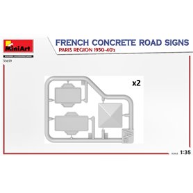 Mini Art 1:35 FRENCH CONCRETE ROAD SIGNS - PARIS REGION 1930-40S
