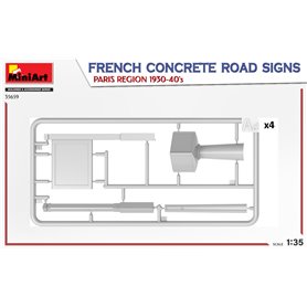 Mini Art 1:35 FRENCH CONCRETE ROAD SIGNS - PARIS REGION 1930-40S
