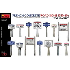 Mini Art 1:35 FRENCH CONCRETE ROAD SIGNS - NORMANDY 1930-40S