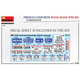 Mini Art 1:35 FRENCH CONCRETE ROAD SIGNS - NORMANDY 1930-40S