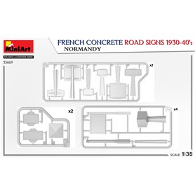 Mini Art 1:35 FRENCH CONCRETE ROAD SIGNS - NORMANDY 1930-40S