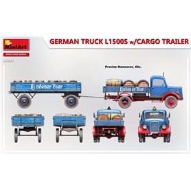 Mini Art 1:35 L1500S - GERMAN TRUCK W/CARGO TRAILER