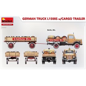 Mini Art 1:35 L1500S - GERMAN TRUCK W/CARGO TRAILER