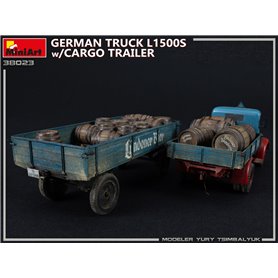 Mini Art 1:35 L1500S - GERMAN TRUCK W/CARGO TRAILER