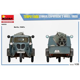 Mini Art 1:35 Tempo E400 Stahlblehpritsche - 3-WHEEL TRUCK