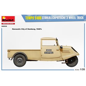 Mini Art 1:35 Tempo E400 Stahlblehpritsche - 3-WHEEL TRUCK