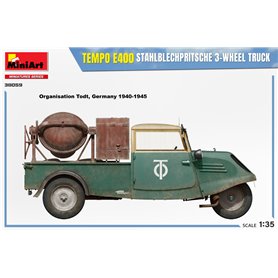 Mini Art 1:35 Tempo E400 Stahlblehpritsche - 3-WHEEL TRUCK