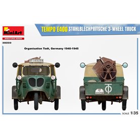 Mini Art 1:35 Tempo E400 Stahlblehpritsche - 3-WHEEL TRUCK