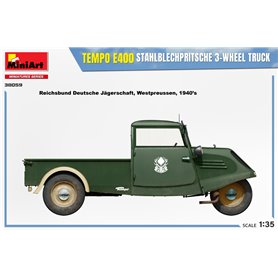 Mini Art 1:35 Tempo E400 Stahlblehpritsche - 3-WHEEL TRUCK